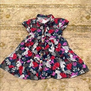 Vince Camuto Toddler Girl 2T Leopard Floral Button-Up Dress